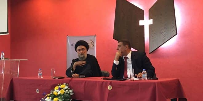 الامين | العلاّمة الأمين محاضراً في منتدى الشباب العربي للحوار بين أتباع الأديان والثقافات 1