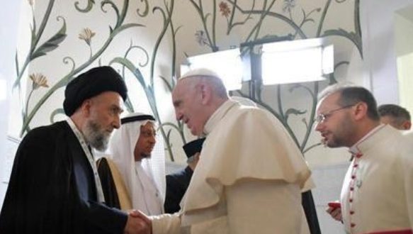 البابا فرنسيس - السيد علي الامين - لقاء الاخوة الانسانية - وثيقة الاخوة الانسانية