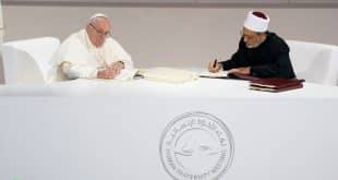وثيقة الاخوة الانسانية - البابا فرنسيس - شيخ الازهر - الفاتيكان - الازهر
